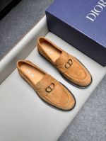 Dior Brown calfskin Leather Shoes-Dior Man Business Leather Shoes